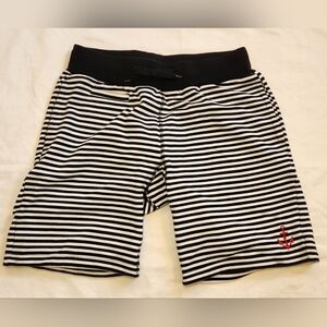 Caviar Cartel knit shorts black & white‎ stripe size Medium